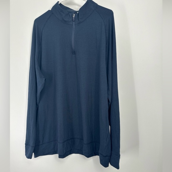 G/Fore Navy Blue Quarter Zip Pullover Golf Shirt Men's Size XXL NWOT - Picture 1 of 6